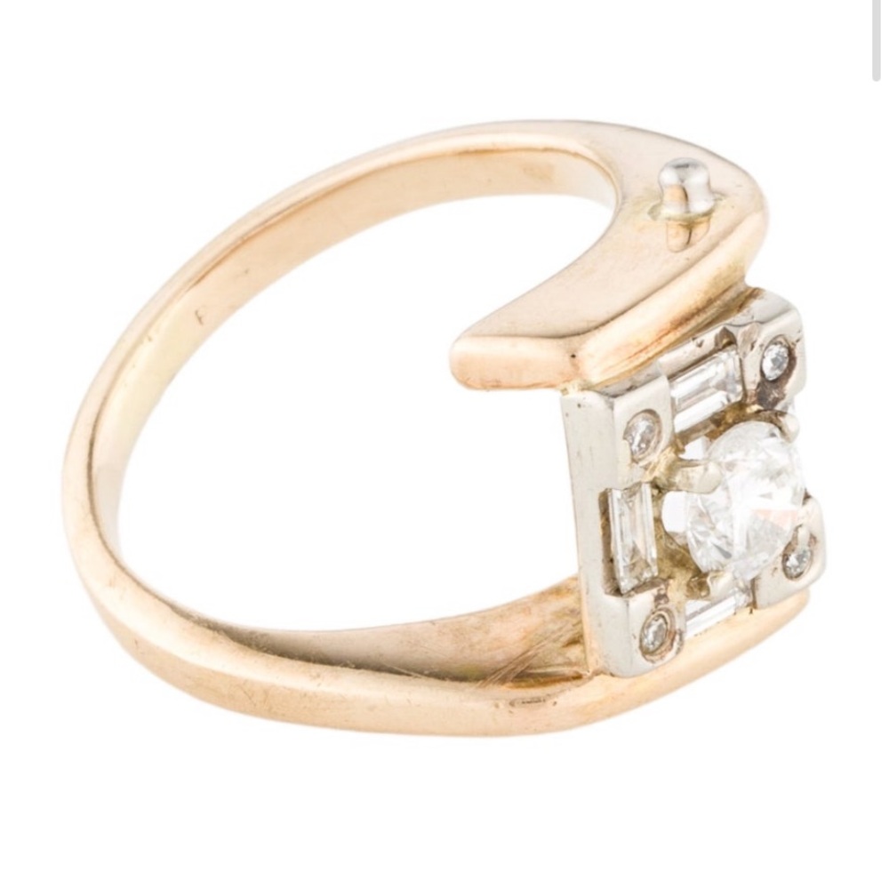 Claude Thibaudeau 14K Gold & Platinum Diamond Ring | .61 tdw (size 5.25)